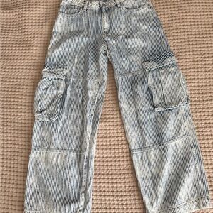 Wild Fable Striped Blue Wide Leg Jeans